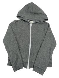 Sivá melírovaná prepínaci crop mikina s kapucňou H&M