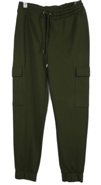 Dámske khaki teplákové cargo nohavice s vreckami zn. Next