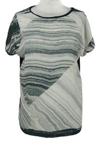 Dámské šedo-černé melírované volné tričko Anna Field 