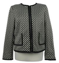 Dámský černo-bílý vzorovaný kabátek TU 