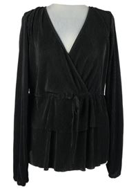 Dámská černá plisovaná halenka 