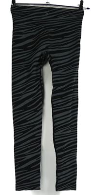 Dámske čierno-sivé vzorované pletené legíny Primark