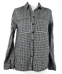 Dámská černo-bílá kostičkovaná halenka New Look 