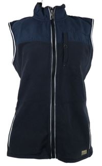 Pánska tmavomodrá fleecová prepínaci vesta Reward