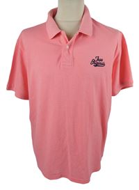 Pánské neonově růžové polo tričko C&A