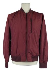 Pánský vínový šusťákový bomber H&M