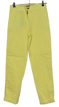 Dámske žlté plátenné nohavice M&S