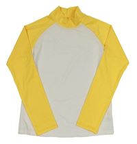 Bílo-žluté UV triko Hip&Hopps