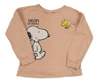 Světlerůžová mikina se Snoopym George