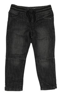Černo-šedé rifle s úpletovým pasem Denim Co.