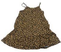Béžové šaty s leopardím vzorem Old Navy