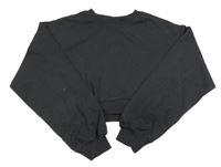 Tmavosivá crop mikina H&M