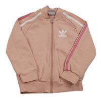 Svetloružová prepínaci mikina s logom Adidas