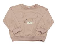 Svetloružová mikina s králikom Lindex