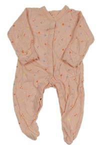 Světlerůžový overal se srdíčky a kytičkami Nutmeg