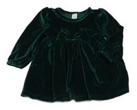 Zelené zamatové šaty Shein