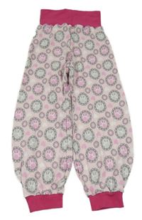 Svetloružové vzorované ľahké tepláky