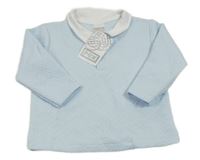 Nové - Svetlomodrá mikina s golierikom