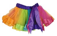 Kockovaným - Farebný tylová sukňa so stuhou