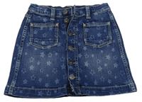 Tmavomodrá hviezdičkovaná rifľová sukňa zn. Pepe Jeans