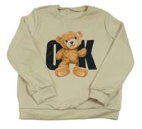 Světlebéžová mikina s medvídkem 