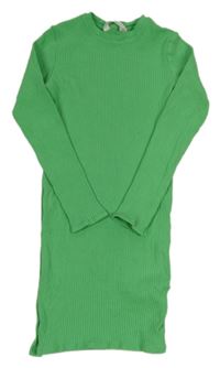 Zelené rebrované šaty H&M