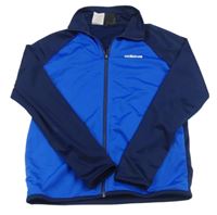 Safírovo-tmavomodrá propínací sportovní mikina Adidas