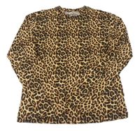 Hnědo-černé triko s leopardím vzorem ThreadBare