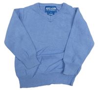 Modrý sveter s výšivkou Andy&Evan