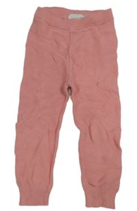 Růžové pletené tepláky lupilu