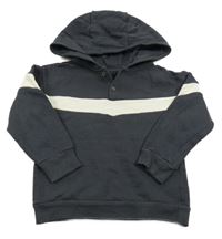 Tmavošedo-biela mikina s kapucňou George