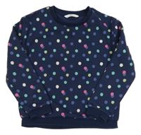 Tmavomodro-farebná bodkovaná á mikina M&S