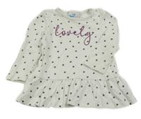 Smetanová tunika s hvězdami a nápisem Topomini