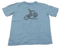 Modré proužkaté tričko s kolem Yigga