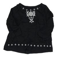 Čierna blúzka s výšivkou Carter's