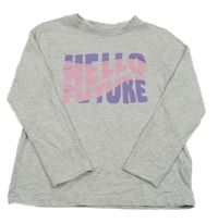 Šedé triko s nápisem Primark