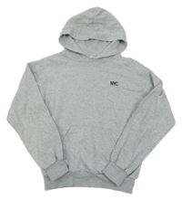 Svetlosivá mikina s písmeny a kapucňou H&M