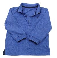 Modré melírované polo tričko Matalan