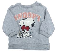 Sivá melírovaná mikina so Snoopym H&M