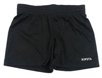 Čierne športové kraťasy s logom Kipsta