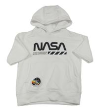 Bílá tepláková vesta Nasa s kapucňou Next