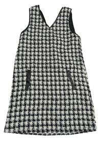 Čierno-biele kockované šaty Tu