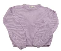 Fialový crop sveter