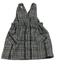 Čierno-biele vzorované pletené šaty Matalan