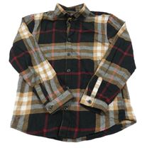 Farebná kockovaná flanelová košeľa Next