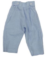 Modro-biele pruhované krepové nohavice Amore