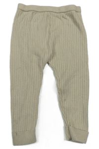 Béžové žebrované pletené kalhoty Nutmeg