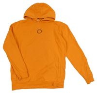 Oranžová mikina s nápisem a kapucí George