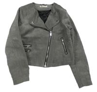 Šedý semišový crop podšitý křivák H&M