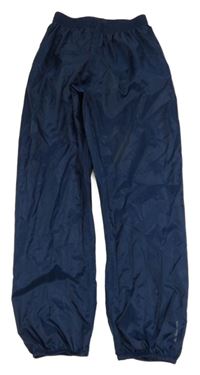 Tmavomodré šušťákové nepromokavé nohavice Decathlon